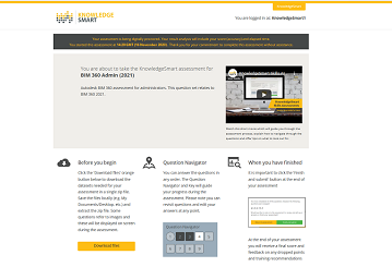 KnowledgeSmart Skills Assessment Interface